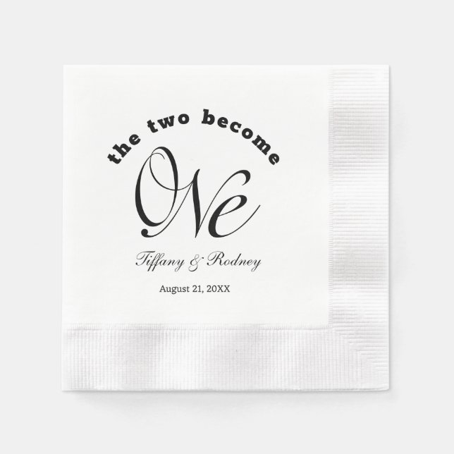 Minimalistische Elegant die beiden werden zu einer Serviette (Vorderseite)