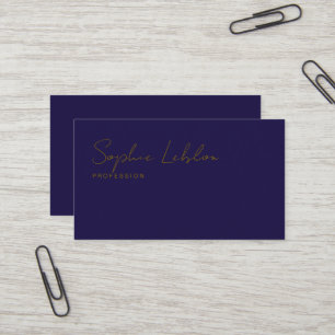 Minimalistische Elegant dünne Signatur DarkBlue Visitenkarte