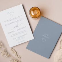 Minimalistische Elegant Dusty Blue Wedding