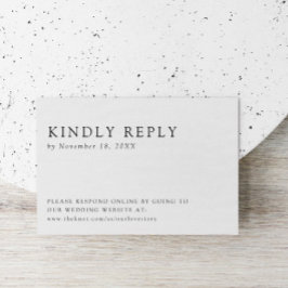 Minimalistische Elegant einfach & sauber online RSVP Karte