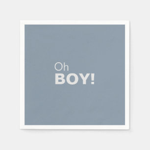 Minimalistische Elegant Formal Blue Oh Boy Baby Du Serviette