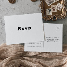 Minimalistische Elegant Formal Wedding Rsvp