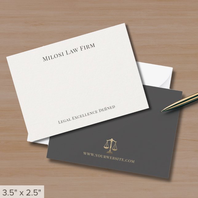Minimalistische Elegant Legal Mitteilungskarte (Von Creator hochgeladen)
