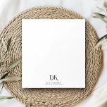 Minimalistische Elegant Monogram Dark Navy Blue St Notizblock<br><div class="desc">Das Custom Minimalistisch Elegant Monogram Dark Navy Blue Stylish Notepad Design ist eine luxuriöse und raffinierte Ergänzung zu Ihrem Arbeitsbereich.</div>