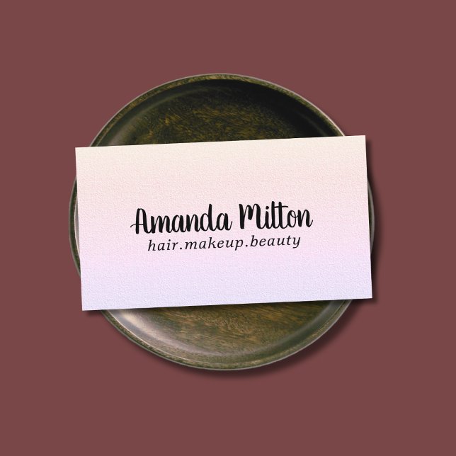 Minimalistische Elegant Textur Pastel Beauty Visitenkarte (Von Creator hochgeladen)