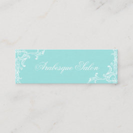 Minimalistische Elegante Aqua Blue Calling Card Telefonnummerkarte