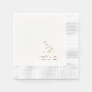 Minimalistische elegante Boho-lustige-Gans-Baby-Pa Serviette
