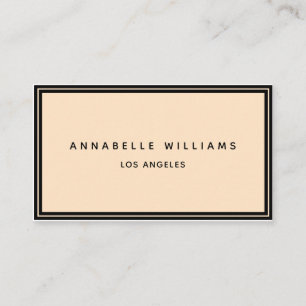 Minimalistische Elegante Boutique Schwarzes Korall Visitenkarte