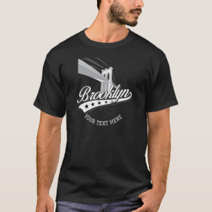 Minimalistische elegante Brooklyn Design schwarze  T-Shirt