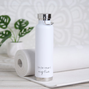 Minimalistische elegante einfache Hochzeitsbrautju Trinkflasche