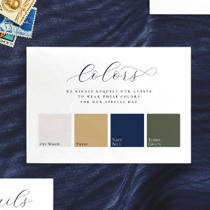 Minimalistische elegante Farben bei Hochzeiten Begleitkarte