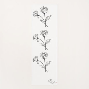 Minimalistische elegante florale Mutter  Yogamatte