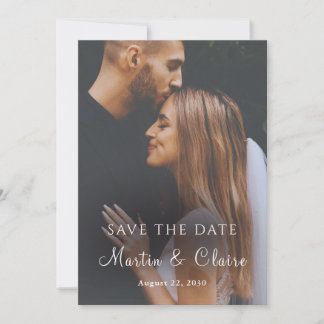 Minimalistische elegante Foto-Save-the-Date-Karte  Einladung