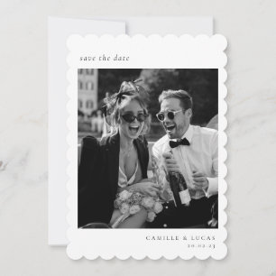Minimalistische elegante Foto Save-the-Date-Karten Einladung