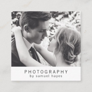 Minimalistische elegante Fotografie Quadratische Visitenkarte
