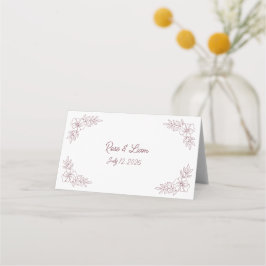 Minimalistische elegante geflochtene Hochzeitsstim Platzkarte