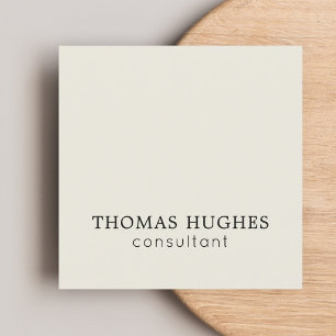 Minimalistische elegante graue Berater-Vernetzung Quadratische Visitenkarte