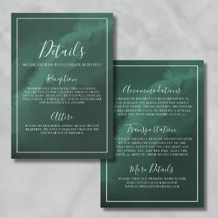 Minimalistische Elegante Grüne Hochzeiten Details Begleitkarte
