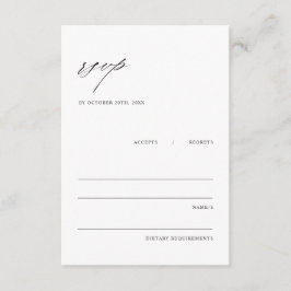 Minimalistische elegante Hochzeit Beilage RSVP-Kar Begleitkarte