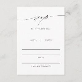 Minimalistische elegante Hochzeit Beilage RSVP-Kar Begleitkarte
