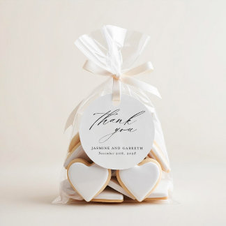 Minimalistische elegante Hochzeitsgunst-Anhänger Geschenkanhänger