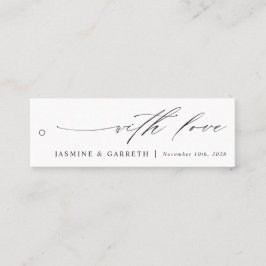 Minimalistische elegante Hochzeitsgunst-Anhänger Mini Visitenkarte