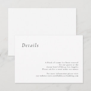 Minimalistische Elegante Hochzeitskarte RSVP Karte
