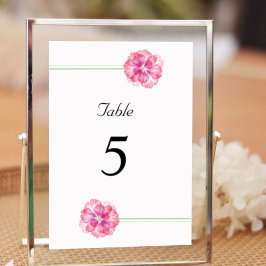 Minimalistische Elegante Hochzeitskarte Tischnummer