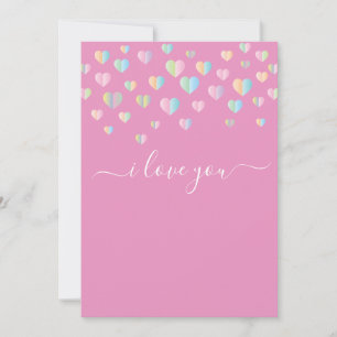 Minimalistische elegante Ich liebe dich Design-Ein Einladung