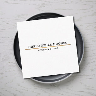 Minimalistische elegante Imitate Copper Line Anwal Quadratische Visitenkarte