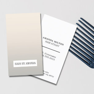 Minimalistische elegante Imitate Silberner Weißha Visitenkarte