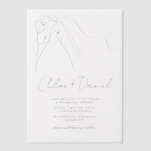 Minimalistische elegante Kalligrafie-Hochzeitseinl