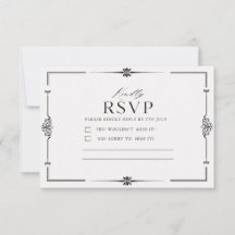 Minimalistische elegante klassische Hochzeitsantwo