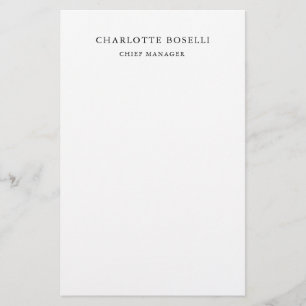 Minimalistische elegante klassische professionelle briefpapier