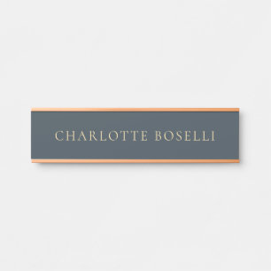 Minimalistische elegante klassische professionelle türschild