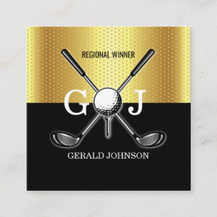 Minimalistische elegante, kundenspezifische Golf M Quadratische Visitenkarte