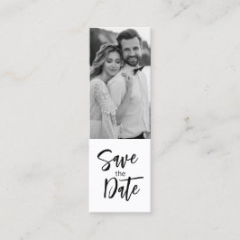Minimalistische Elegante Lesezeichen Save the Date Telefonnummerkarte