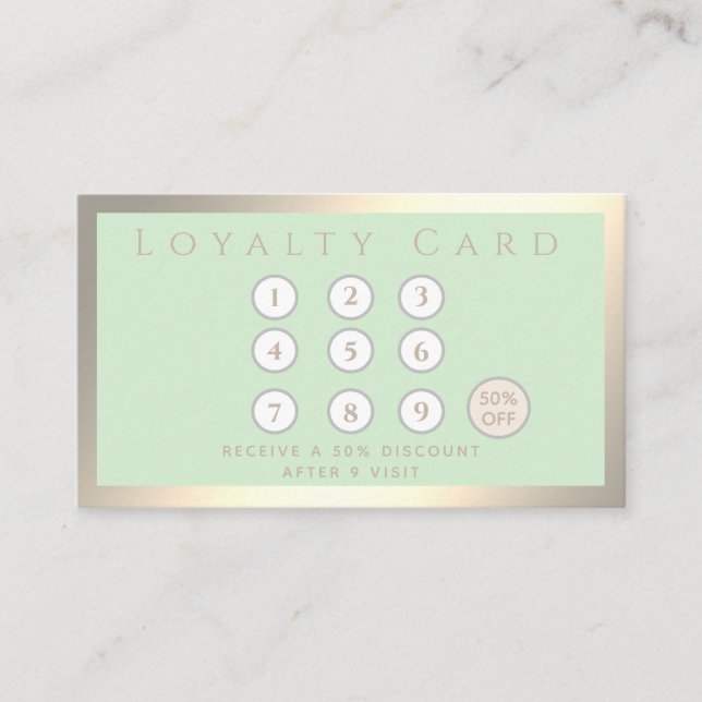Minimalistische, elegante Luxus-Luminalität Treuekarte (Vorderseite)