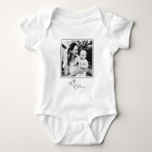 Minimalistische Elegante Mama Baby Strampler