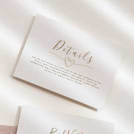 Minimalistische Elegante Moderne Hochzeiten Detail Begleitkarte