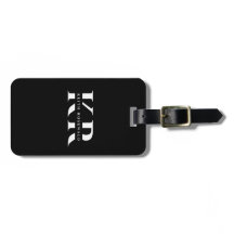 Minimalistische elegante Monogramm Schwarz-Weiß-Re