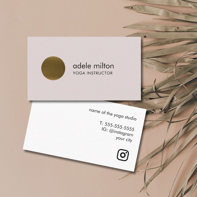 Minimalistische elegante Pastel-Imitate Kupferzirk Visitenkarte (Von Creator hochgeladen)