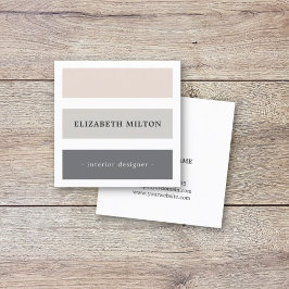 Minimalistische, elegante Pastel Quadratische Visitenkarte