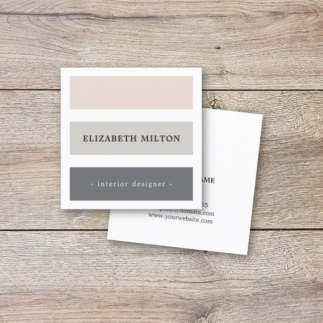 Minimalistische, elegante Pastel Quadratische Visitenkarte (Von Creator hochgeladen)