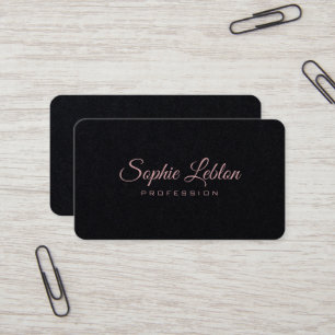 Minimalistische Elegante Premium Black Rounded Visitenkarte