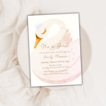 Minimalistische elegante Princess Swan Girl Baby D