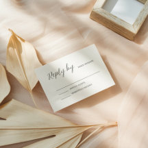 Minimalistische Elegante RSVP-Karte