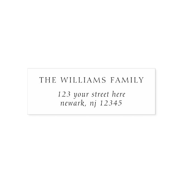 Minimalistische Elegante Rücksendeadresse Permastempel (Design)