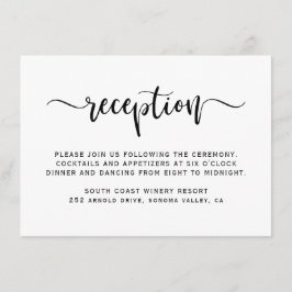 Minimalistische, elegante Schreibschrift Hochzeits Begleitkarte