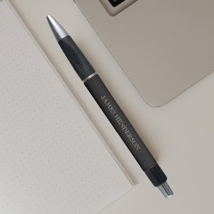 Minimalistische elegante schwarze kugelschreiber